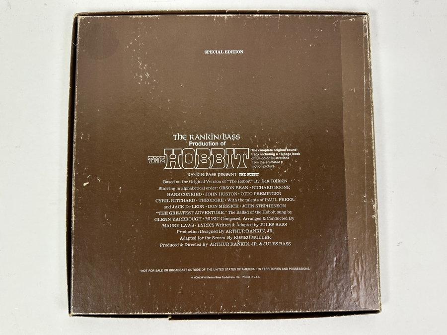 The Rankin/Bass Production Of The Hobbit Written By J.R.R. Tolkien Deluxe 2 Vinyl Record Set Including Special Edition Book [Photo 12]