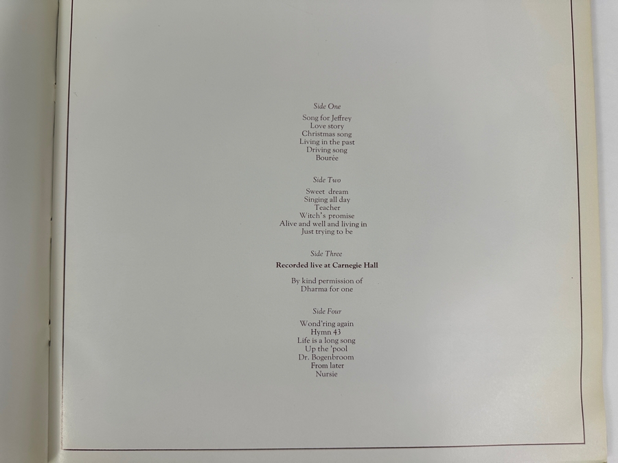 Jethro Tull Living In The Past Vinyl Record [Photo 3]