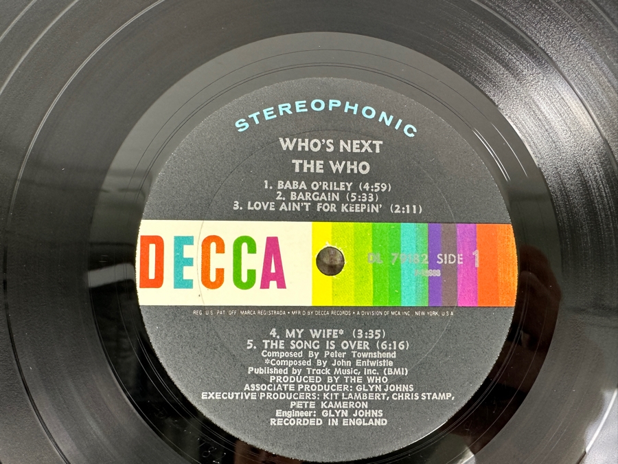 The Who Who's Next Vinyl Record [Photo 4]