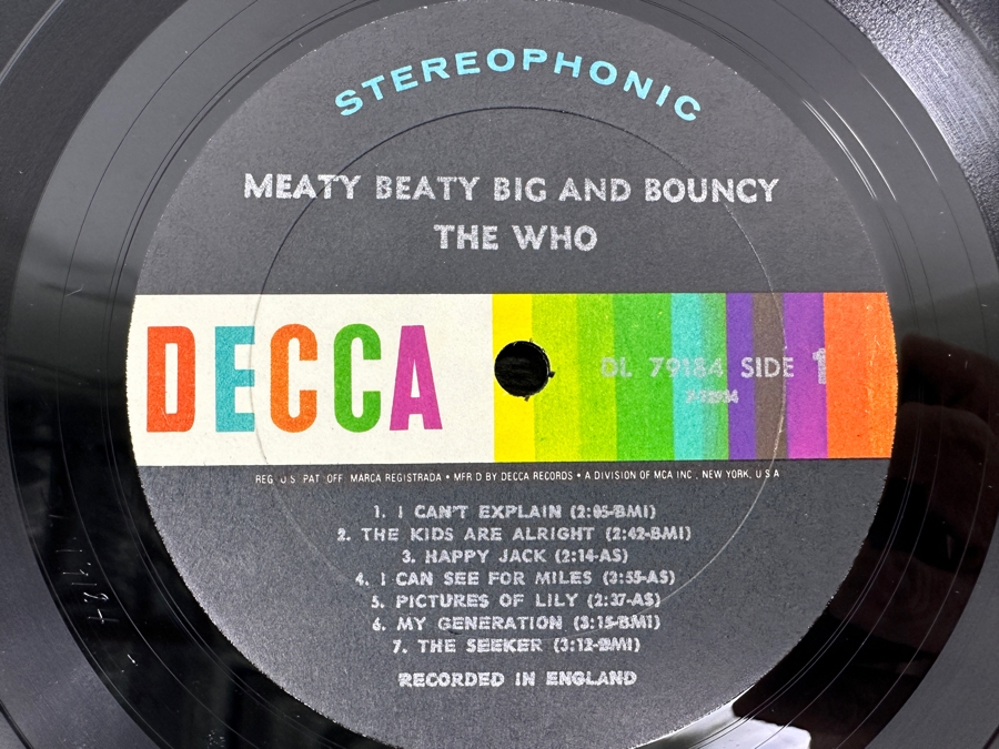 The Who Meaty Beaty Big And Bouncy Vinyl Record [Photo 5]