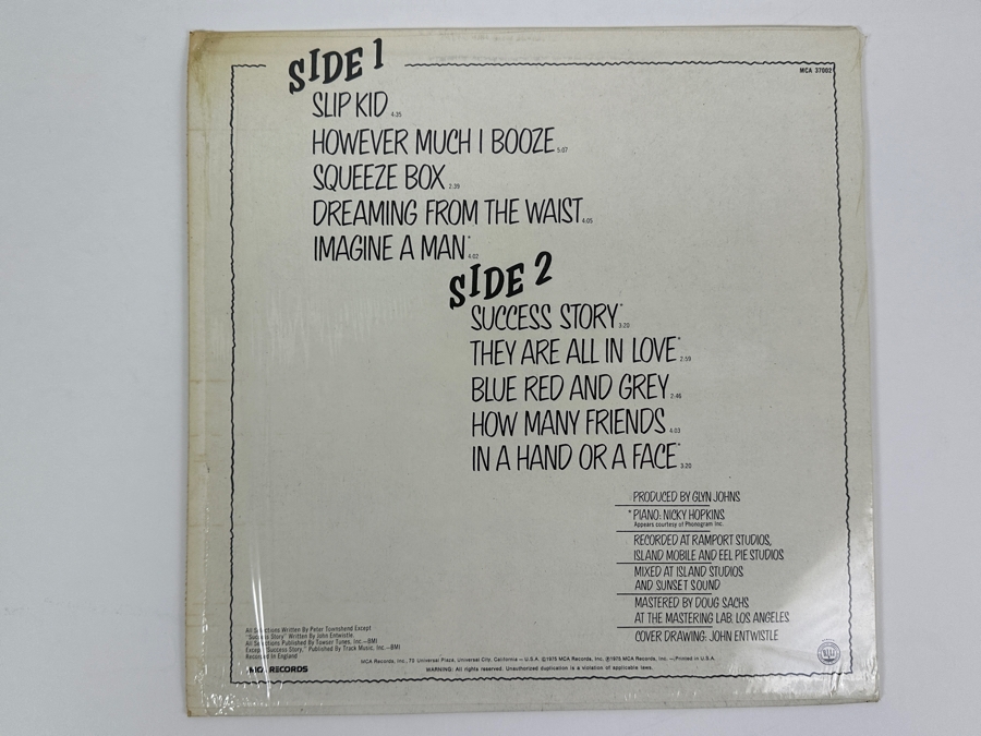 The Who By Numbers Vinyl Record [Photo 2]