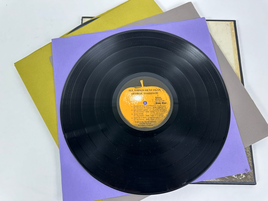 George Harrison All Things Must Pass Vinyl Record 3 Record Box Set [Photo 4]