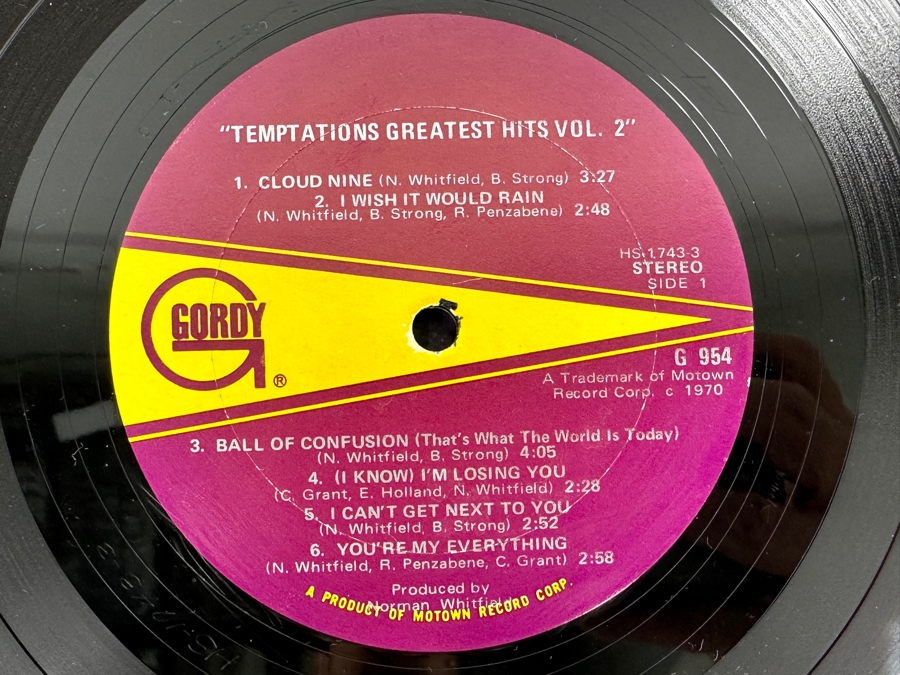 The Temptations Greatest Hits Vol. 2 Vinyl Record [Photo 4]