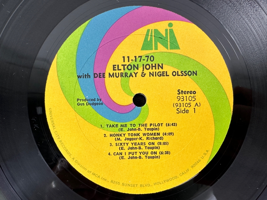 Elton John 11-17-70 Vinyl Record [Photo 4]