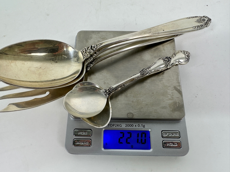Sterling Silver Spoons And Fork 221g Sterling Silver Melt Value $282 [Photo 7]