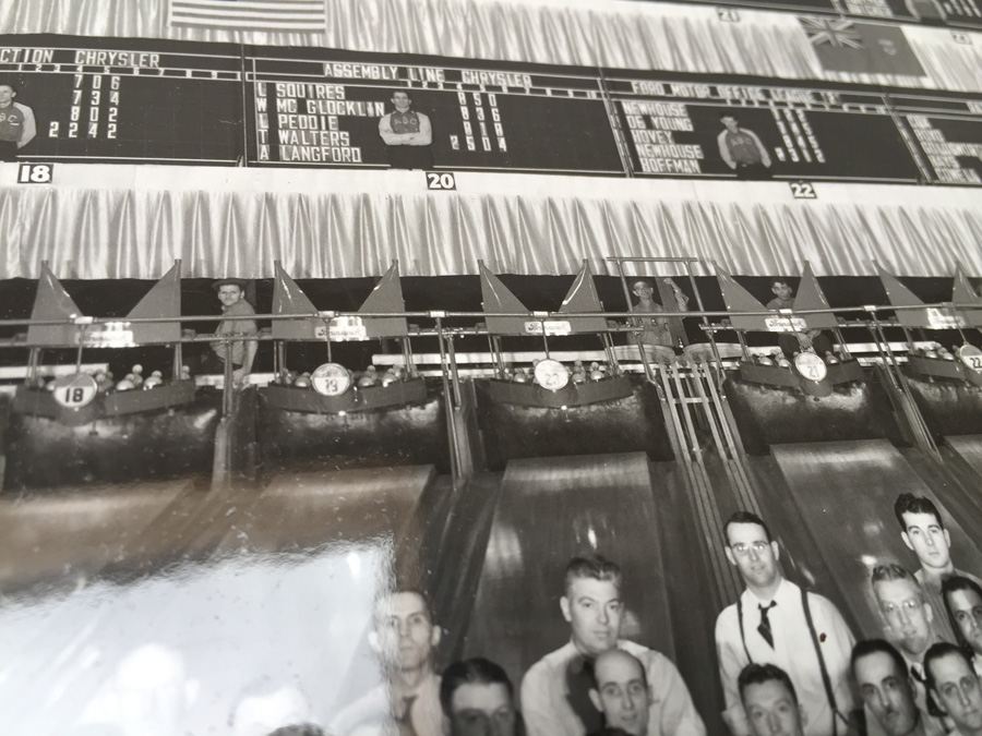 Large Vintage 1940 B&W Photo of Detroit Bowling League American Bowling Congress [Photo 25]