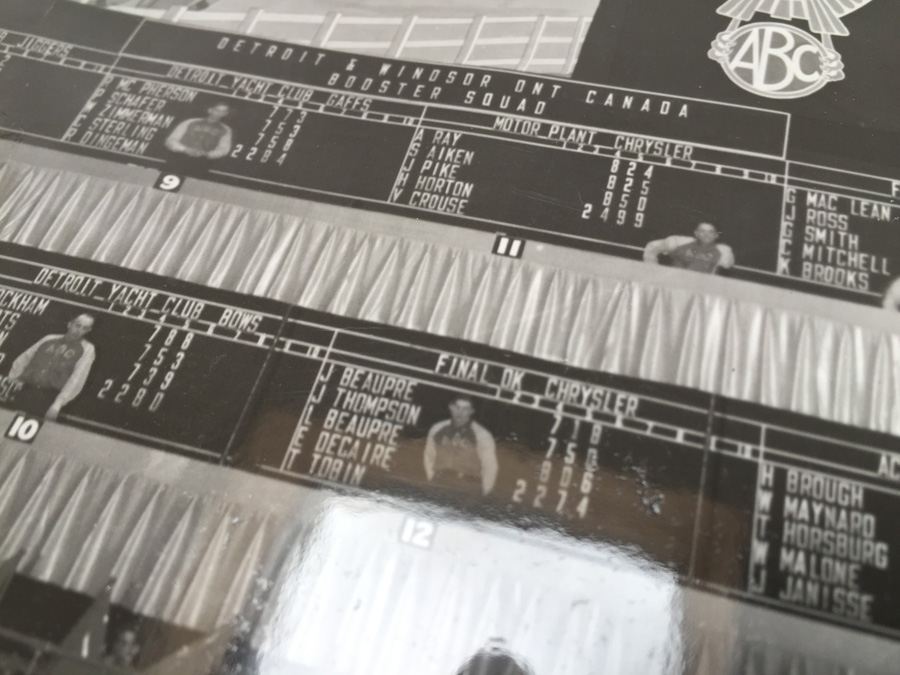 Large Vintage 1940 B&W Photo of Detroit Bowling League American Bowling Congress [Photo 23]