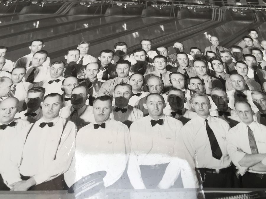 Large Vintage 1940 B&W Photo of Detroit Bowling League American Bowling Congress [Photo 6]