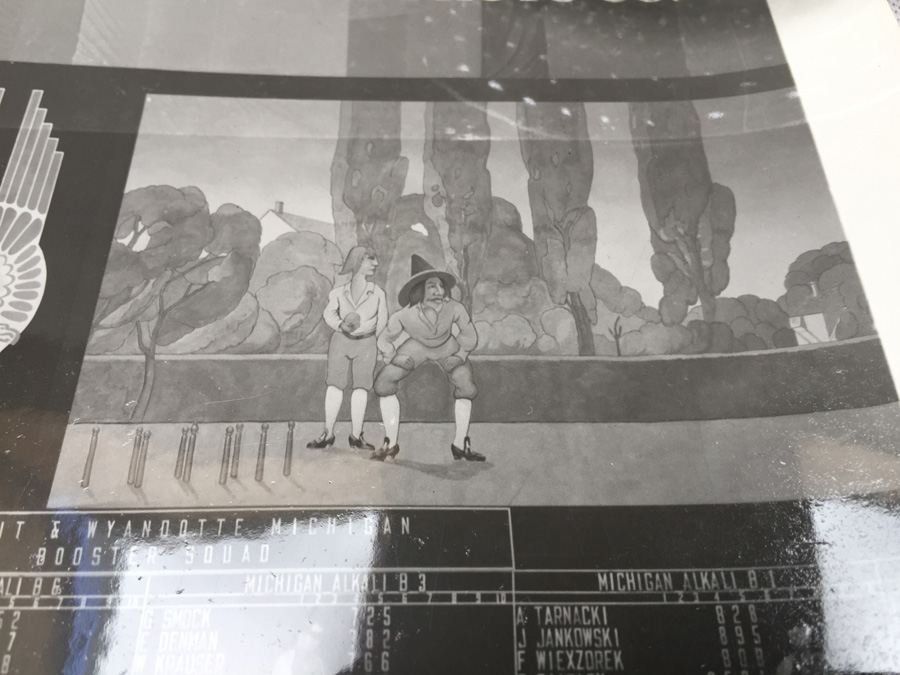 Large Vintage 1940 B&W Photo of Detroit Bowling League American Bowling Congress [Photo 15]