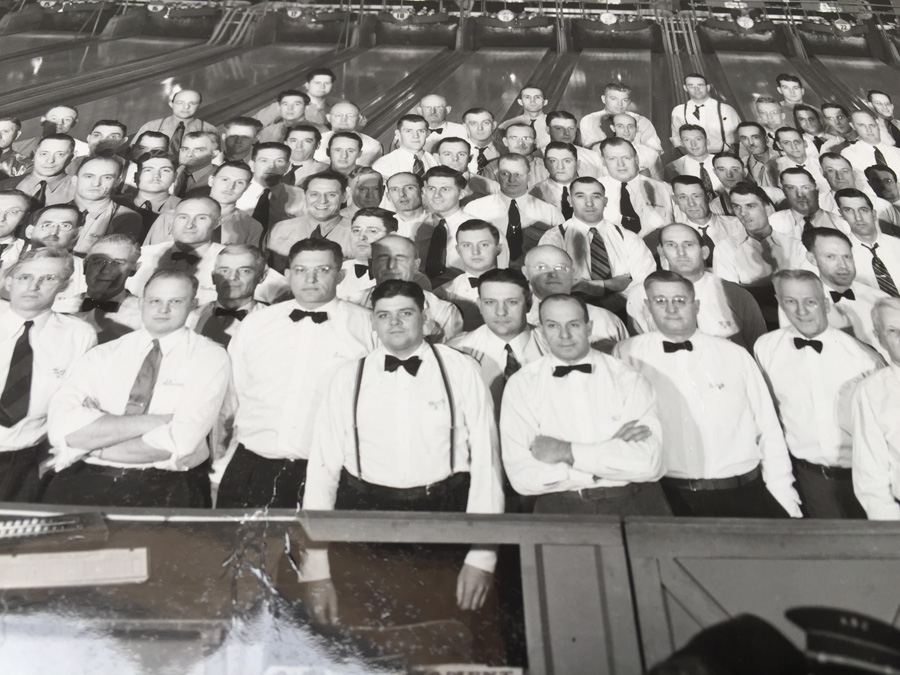 Large Vintage 1940 B&W Photo of Detroit Bowling League American Bowling Congress [Photo 7]