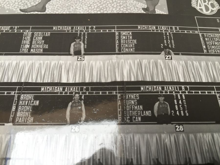 Large Vintage 1940 B&W Photo of Detroit Bowling League American Bowling Congress [Photo 18]