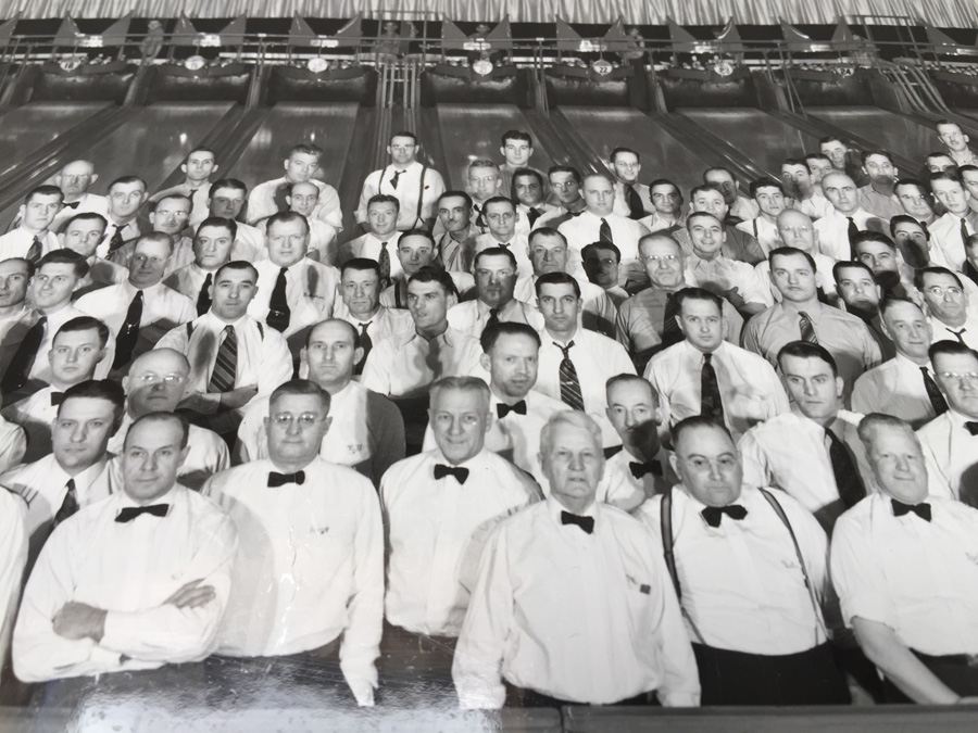 Large Vintage 1940 B&W Photo of Detroit Bowling League American Bowling Congress [Photo 9]