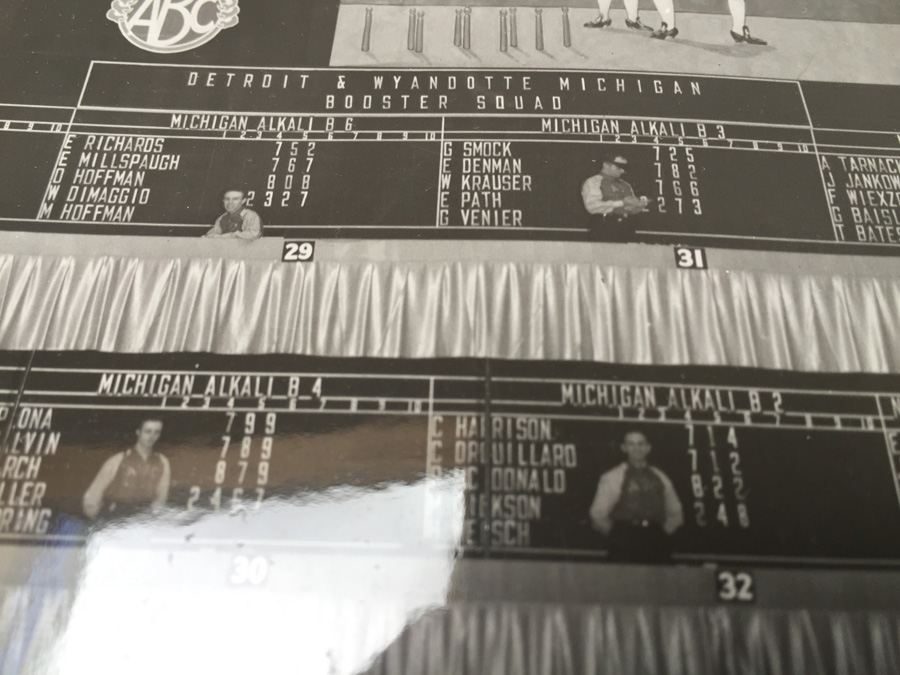 Large Vintage 1940 B&W Photo of Detroit Bowling League American Bowling Congress [Photo 17]