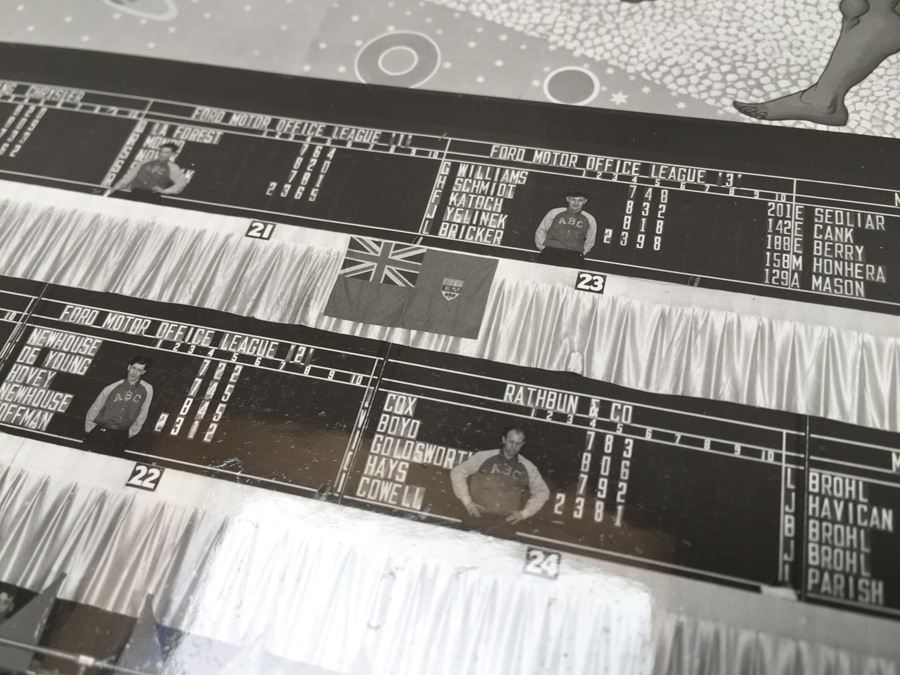 Large Vintage 1940 B&W Photo of Detroit Bowling League American Bowling Congress [Photo 19]