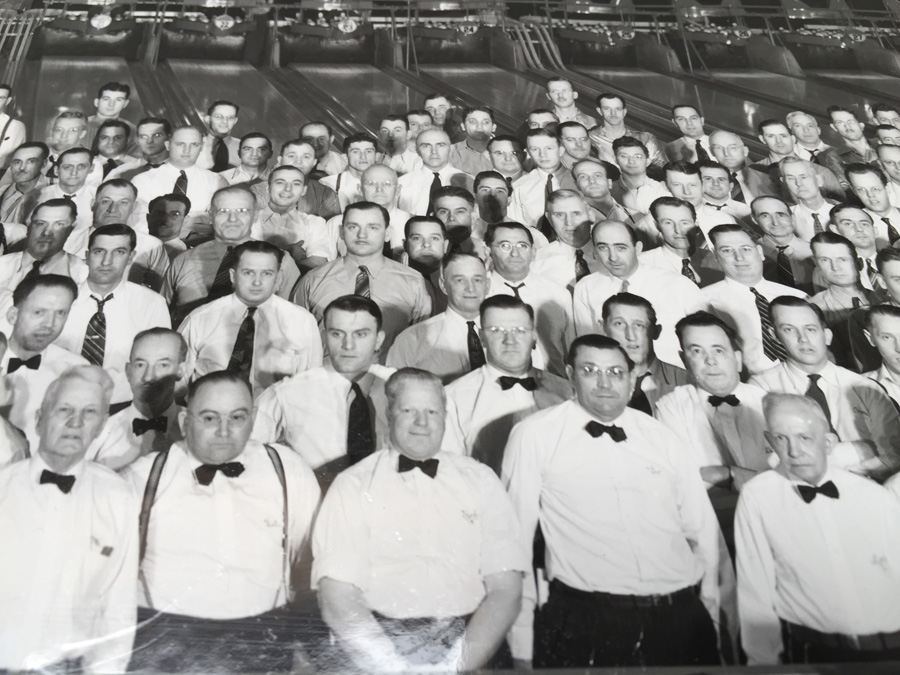 Large Vintage 1940 B&W Photo of Detroit Bowling League American Bowling Congress [Photo 10]