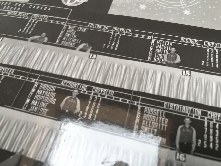 Large Vintage 1940 B&W Photo of Detroit Bowling League American Bowling Congress [Photo 22]