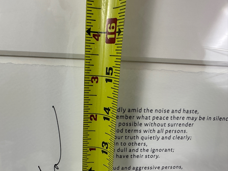 Shadowbox Framed Print Of Max Ehrmann's Poem 'Desiderata' Framed 16 X 22 [Photo 9]