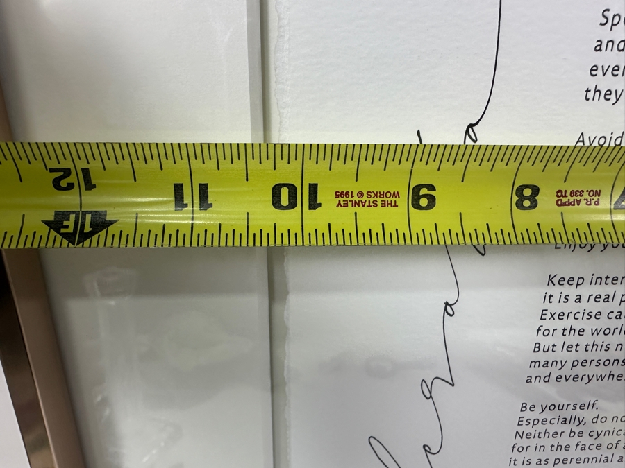 Shadowbox Framed Print Of Max Ehrmann's Poem 'Desiderata' Framed 16 X 22 [Photo 8]