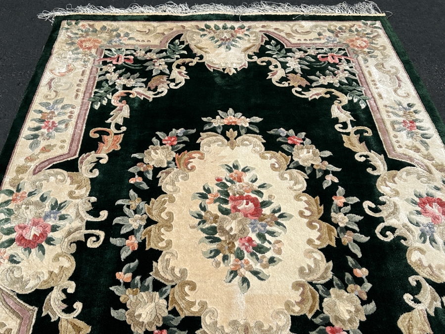 Finely Hand Knotted Aga John Oriental Chinese Silk Blend Area Rug 48 X 72 Retails $1,680 - Color Is Forest Green [Photo 6]