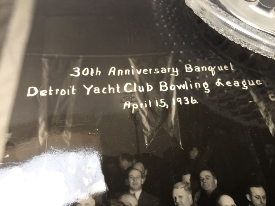 Vintage 1936 Detroit Yacht Club Bowling League Group B&W Photo [Photo 13]