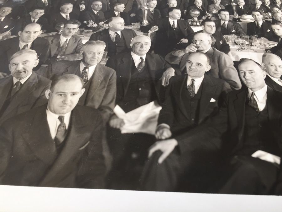 Vintage 1936 Detroit Yacht Club Bowling League Group B&W Photo [Photo 10]