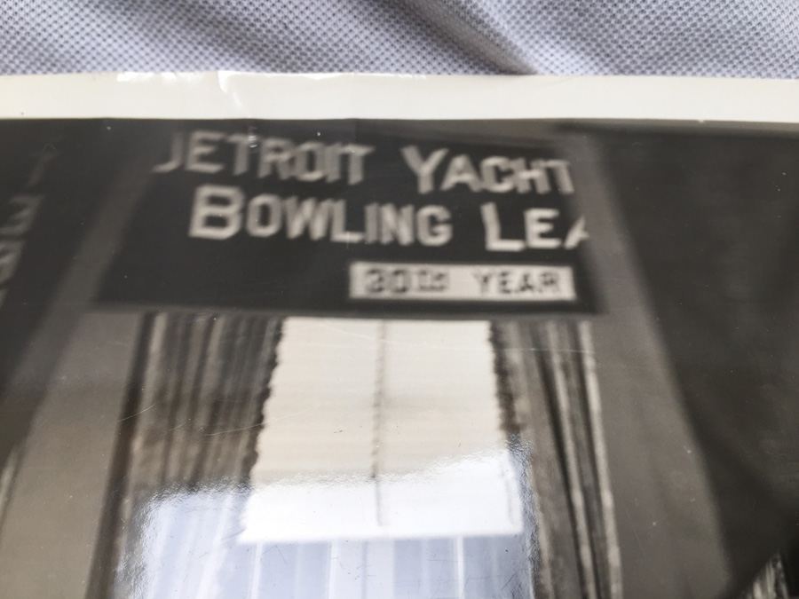 Vintage 1936 Detroit Yacht Club Bowling League Group B&W Photo [Photo 2]