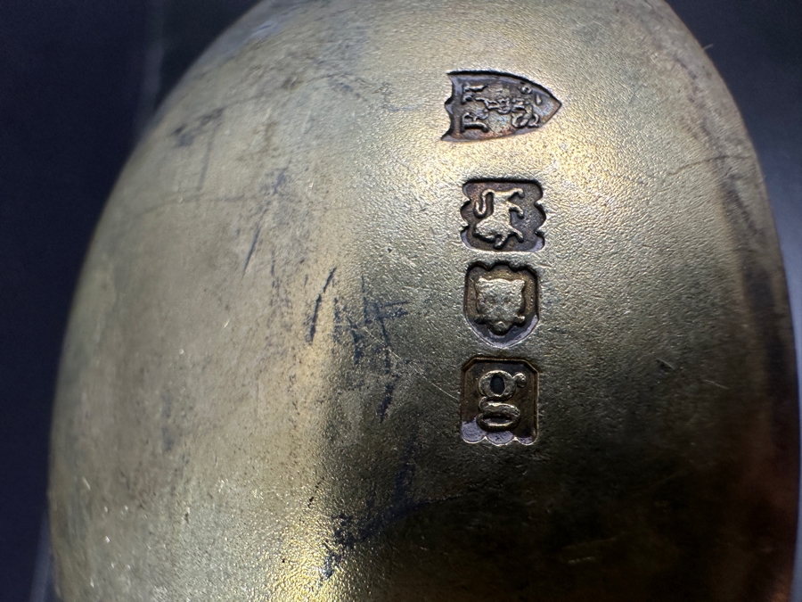 Antique 1902 Halford & Sons Sterling Silver English Coronation Spoon 9'L 116.7g Sterling Silver Melt Value $149 [Photo 8]