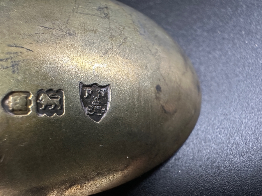 Antique 1902 Halford & Sons Sterling Silver English Coronation Spoon 9'L 116.7g Sterling Silver Melt Value $149 [Photo 10]