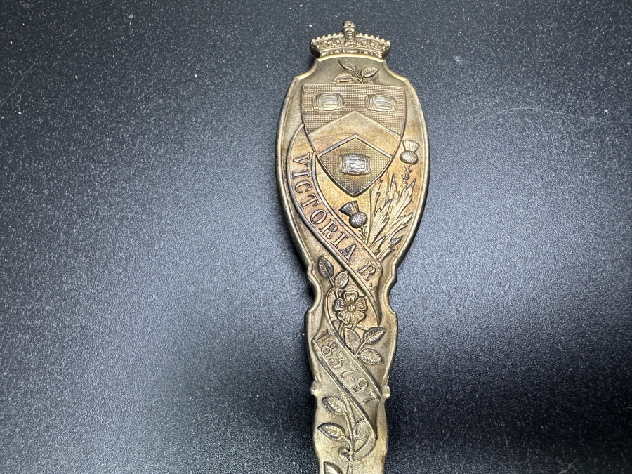 Antique English Victorian Sterling Silver Oyster Shell Spoon Birmingham 1896 Victoria R. 1837-97 9'L 111.6g Sterling Silver Melt Value $142 [Photo 7]