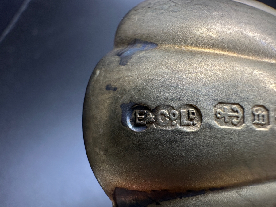 Antique English Victorian Sterling Silver Oyster Shell Spoon Birmingham 1896 Victoria R. 1837-97 9'L 111.6g Sterling Silver Melt Value $142 [Photo 12]