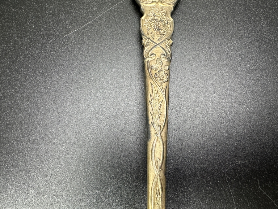 Antique English Victorian Sterling Silver Oyster Shell Spoon Birmingham 1896 Victoria R. 1837-97 9'L 111.6g Sterling Silver Melt Value $142 [Photo 5]