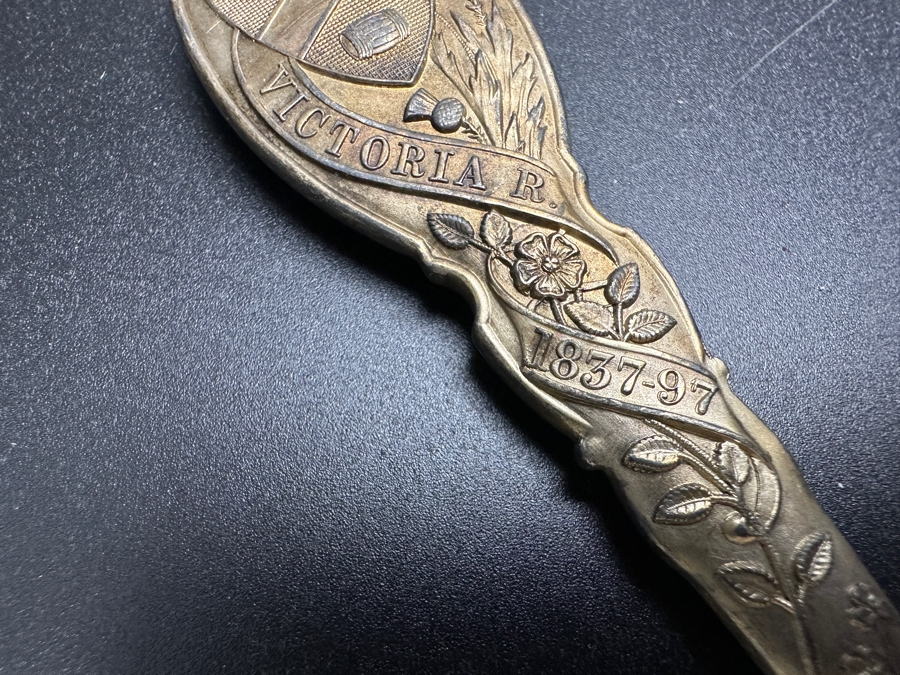 Antique English Victorian Sterling Silver Oyster Shell Spoon Birmingham 1896 Victoria R. 1837-97 9'L 111.6g Sterling Silver Melt Value $142 [Photo 8]
