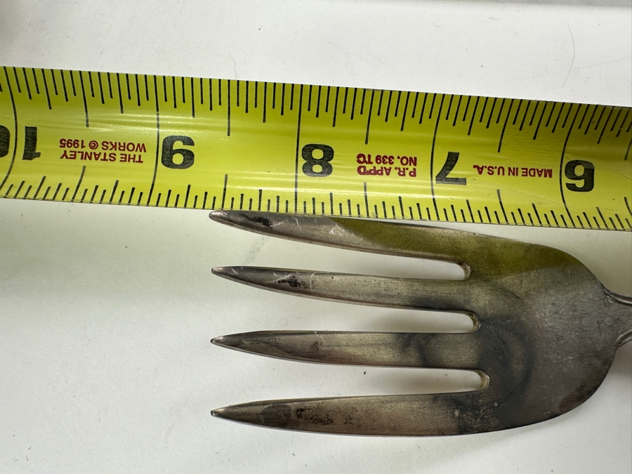 Vintage Gorham Sterling Silver Serving Fork 9'L 84.4g Sterling Silver Melt Value $108 [Photo 6]