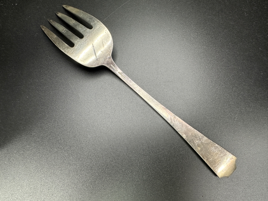 Vintage Gorham Sterling Silver Serving Fork 9'L 84.4g Sterling Silver Melt Value $108 [Photo 4]