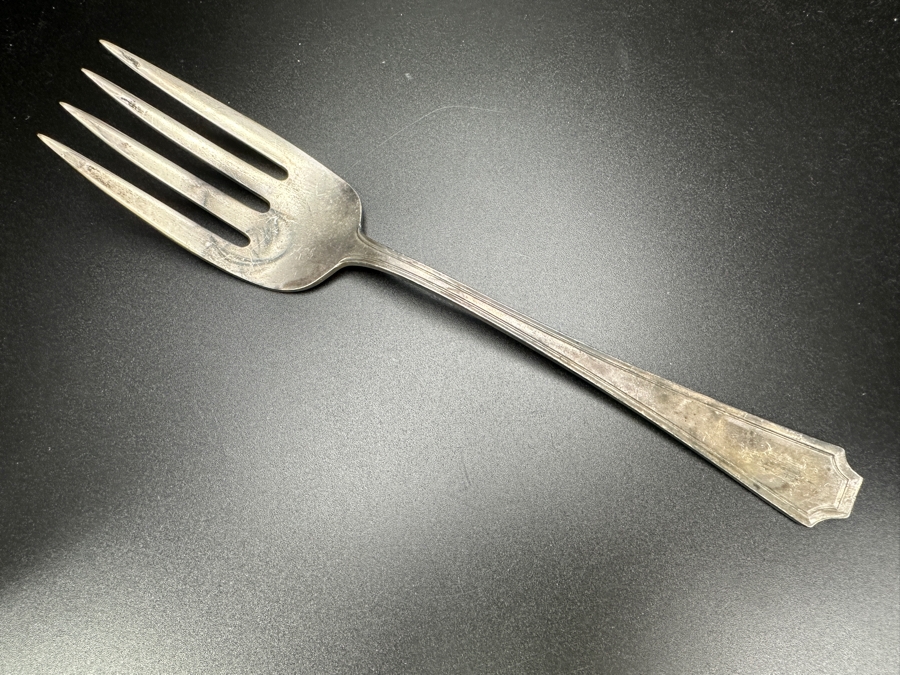 Vintage Gorham Sterling Silver Serving Fork 9'L 84.4g Sterling Silver Melt Value $108 [Photo 3]