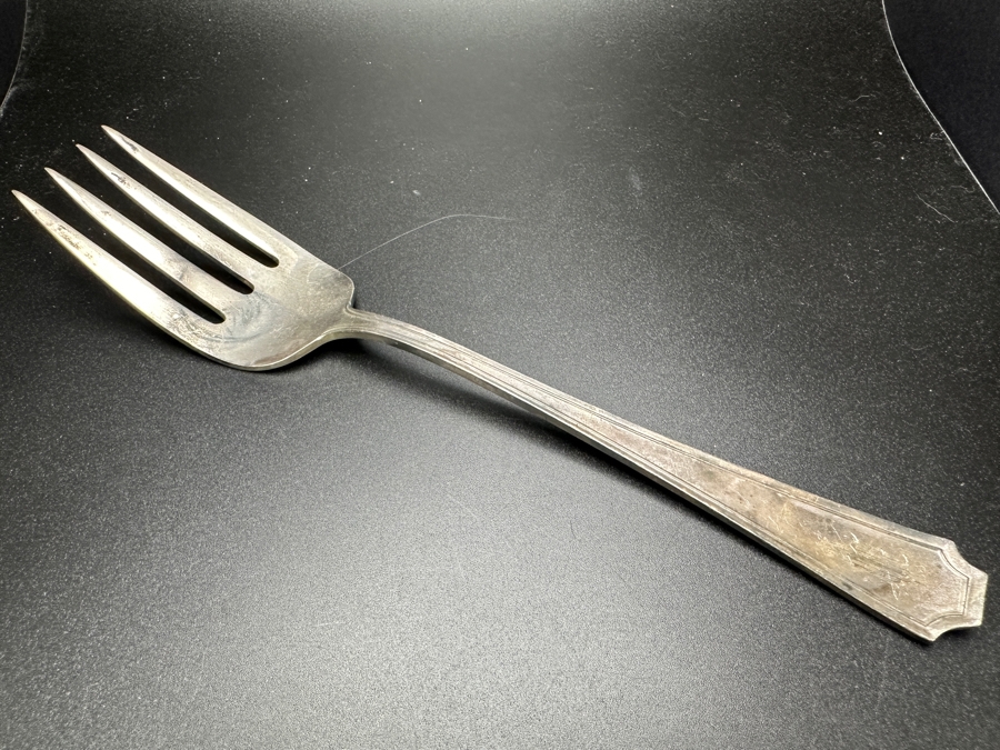 Vintage Gorham Sterling Silver Serving Fork 9'L 84.4g Sterling Silver Melt Value $108 [Photo 2]