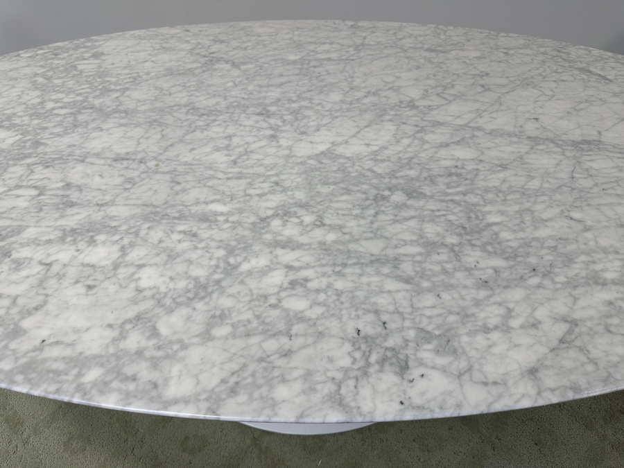 Eero Saarinen 72' Marble Oval Tulip Pedestal Dining Table By Knoll Retails $12,195 [Photo 10]