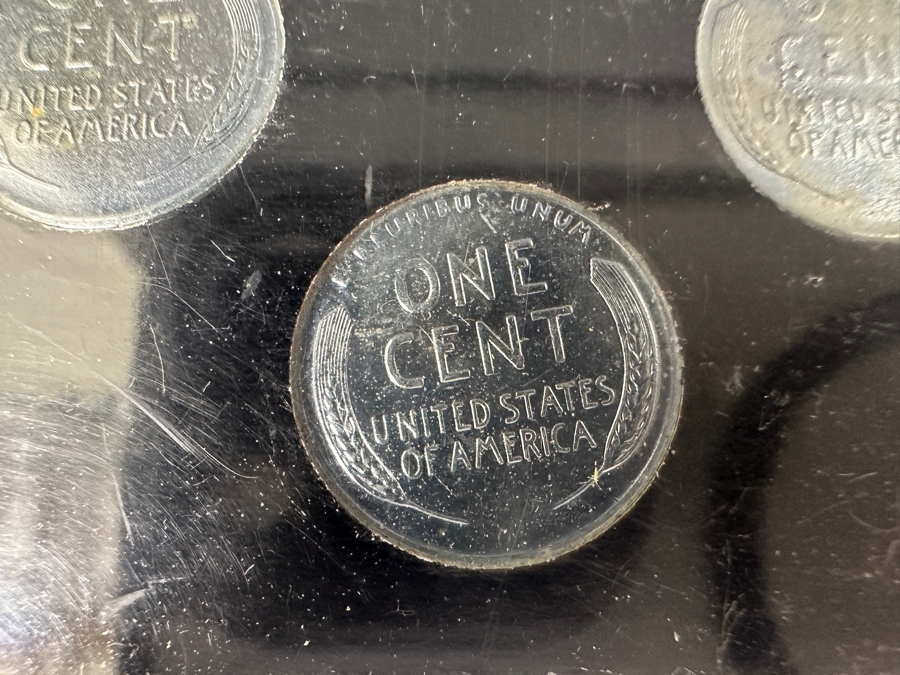 Vintage 1943 Steel Cents P S D Wartime Emergency Issue Pennies [Photo 3]