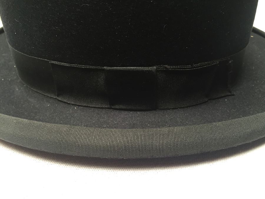 Mens Outstanding Vintage Mallory Premier Derby Bowler Hat Black sz 7 [Photo 2]