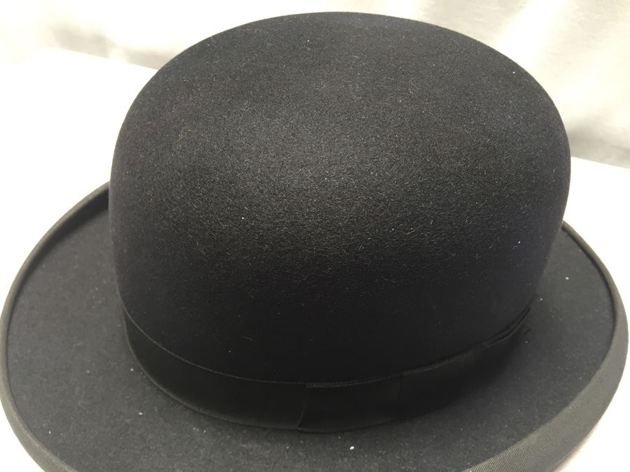 Mens Outstanding Vintage Mallory Premier Derby Bowler Hat Black sz 7 [Photo 5]