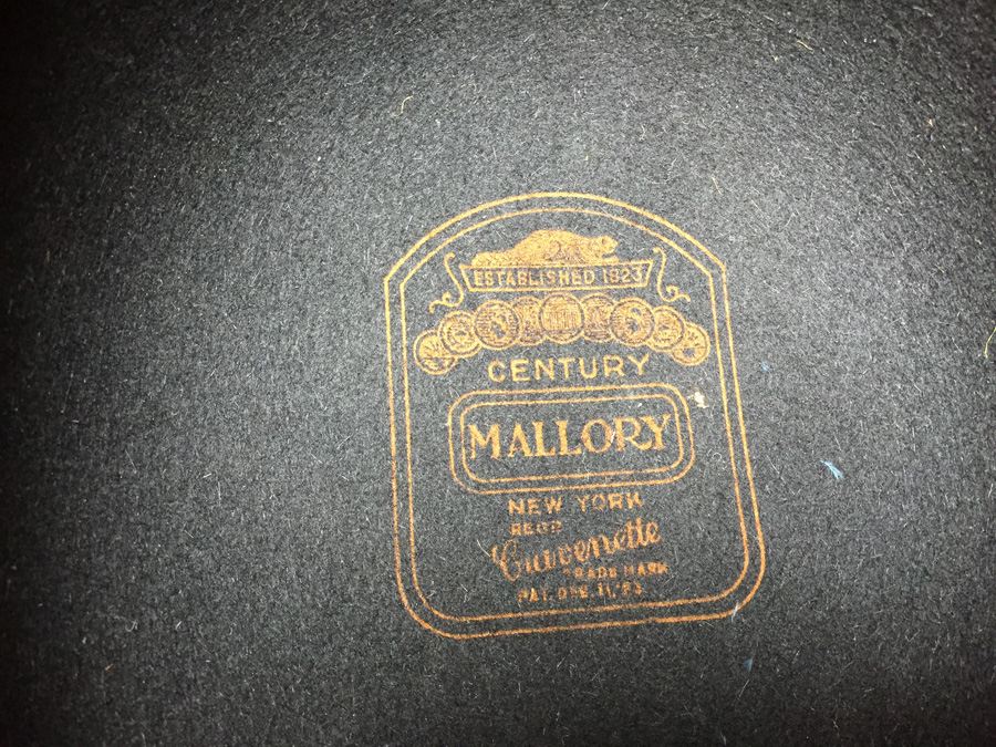 Mens Outstanding Vintage Mallory Premier Derby Bowler Hat Black sz 7 [Photo 3]