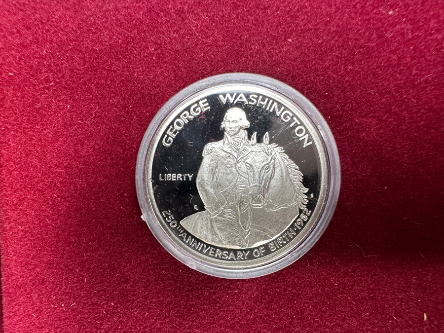 Proof 1982 George Washington Silver Commemorative Half-Dollar Coin .900 Silver [Photo 3]
