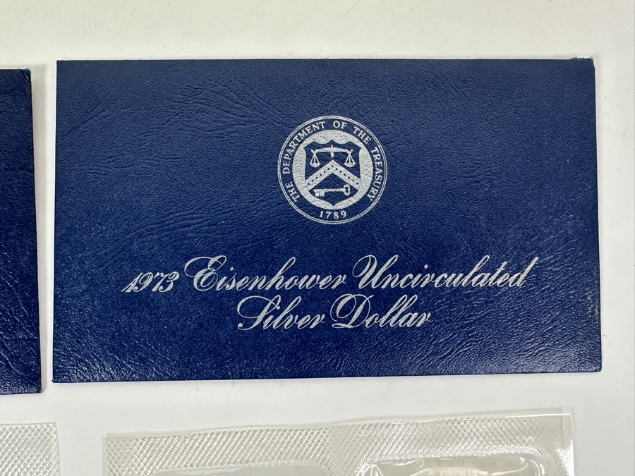 Vintage 1972 & 1973 Eisenhower Uncirculated Silver Dollars [Photo 13]