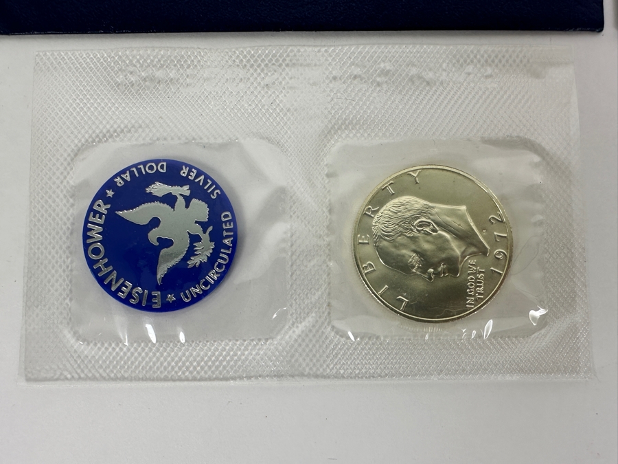 Vintage 1972 & 1973 Eisenhower Uncirculated Silver Dollars [Photo 5]