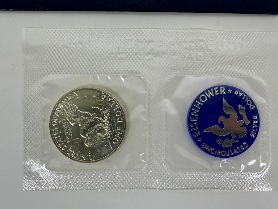 Vintage 1972 & 1973 Eisenhower Uncirculated Silver Dollars [Photo 6]