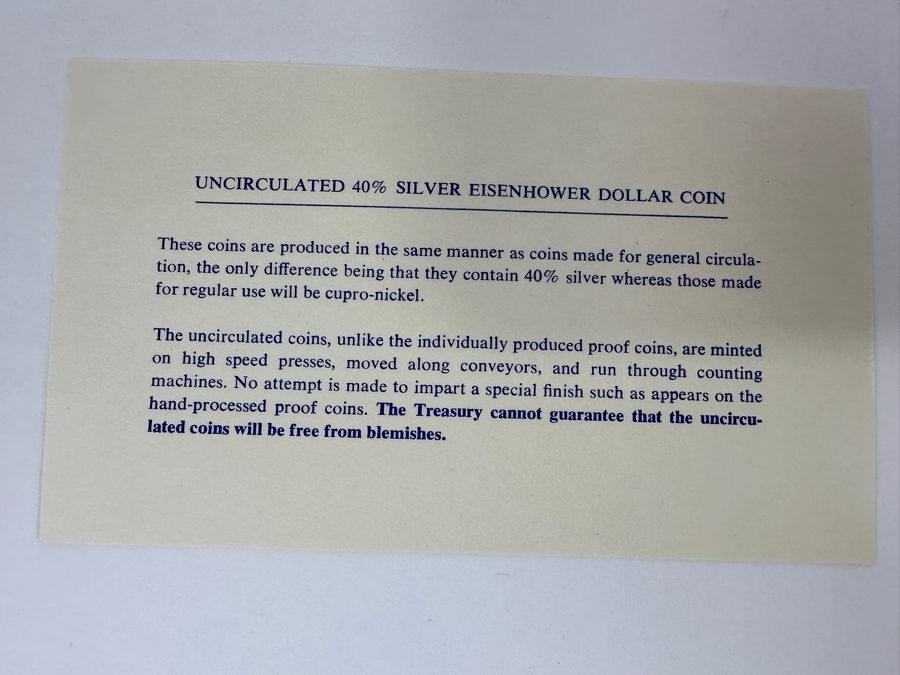 Vintage 1972 & 1973 Eisenhower Uncirculated Silver Dollars [Photo 14]