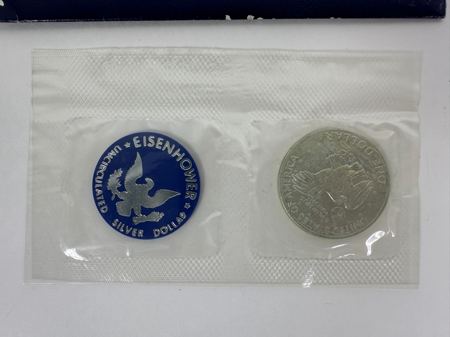 Vintage 1971 & 1974 Eisenhower Uncirculated Silver Dollars [Photo 6]