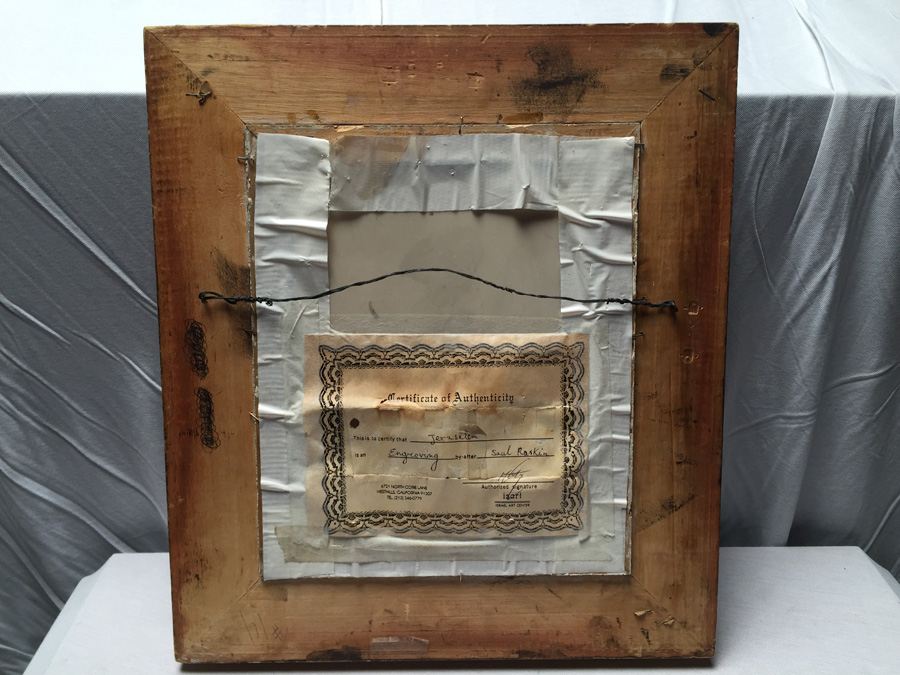 Saul Raskin (1878-1966) Etching on Bakelite Title: Jerusalem [Photo 11]