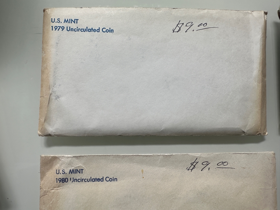 (9) United States Mint Uncirculated Coin Sets D & P Mint Marks From Years: 1972, 1973, 1974, 1975, 1977, 1979, 1980, 1981, 1985 [Photo 3]