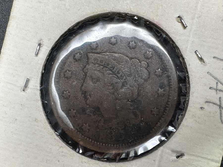 Antique 1851 Braided Hair Large US Cent [Photo 5]